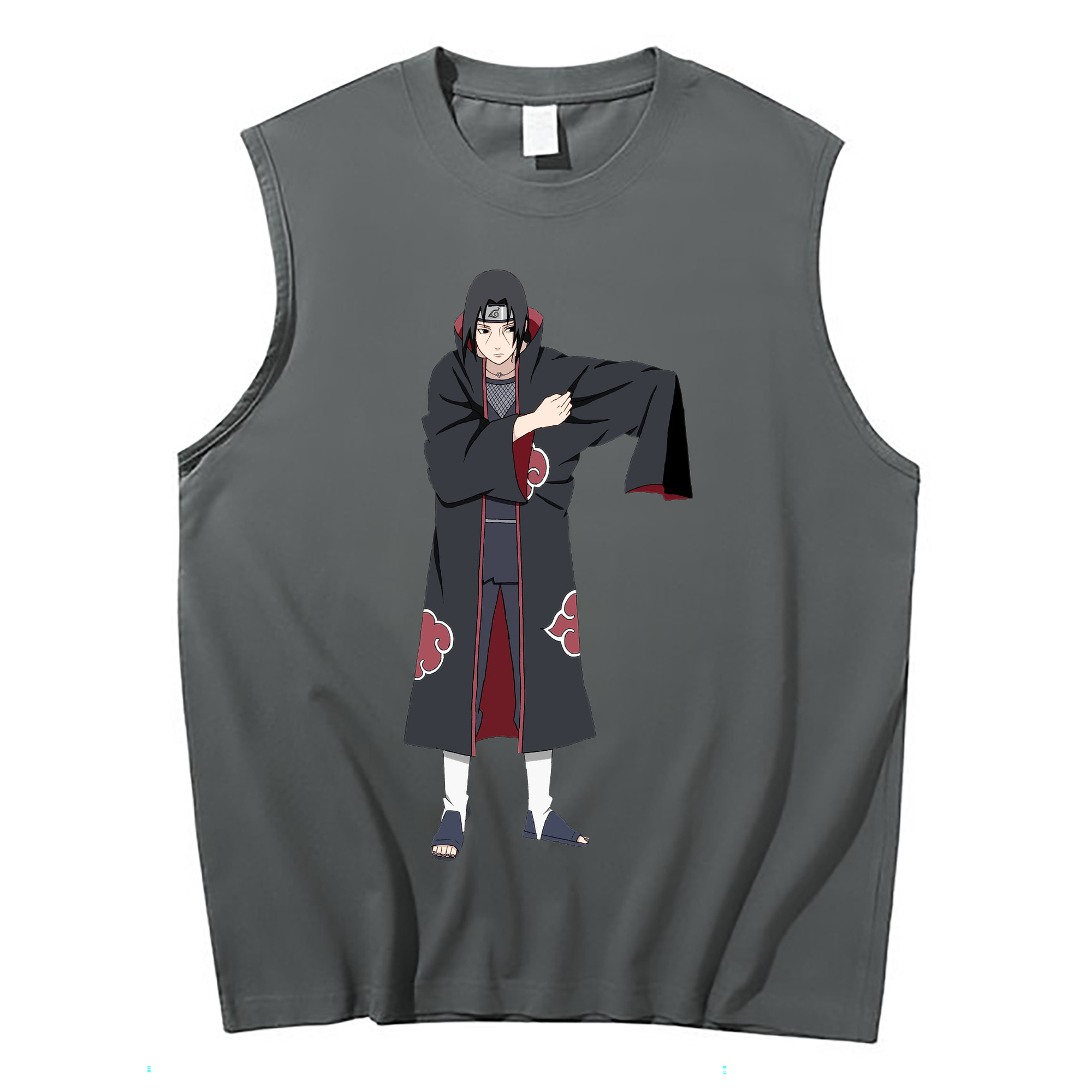 （画像用） NARUTO -ナルト- うちは イタチ Uchiha Itachi コットン100％タンクトップ（フロントプリント）